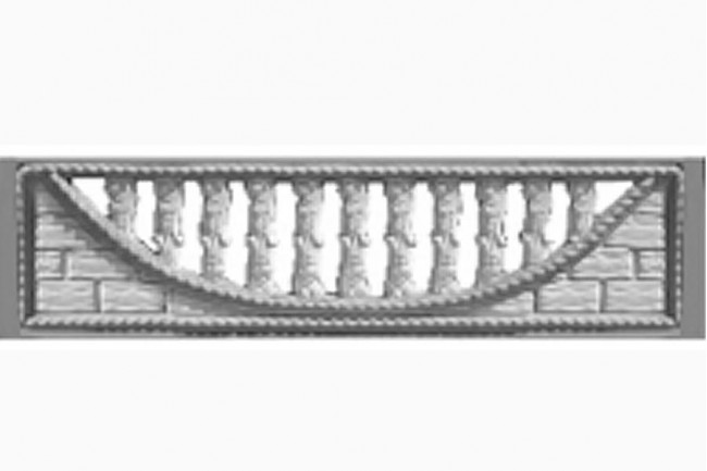 Форма для еврозабора Кирпич колотый в рамке полуарка (№8) - стеклопластик