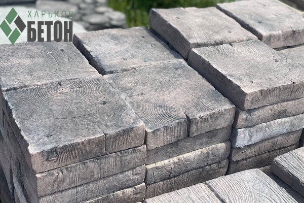 Тротуарная плитка деревянный квадрат 22х22х5см 