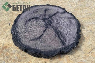 Плитка садовая пенёк (спил) с корой (v2)