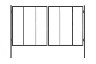 Металлические листовые ворота (3x2м)
