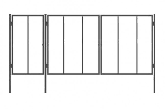 Металлические листовые ворота (4x2м)